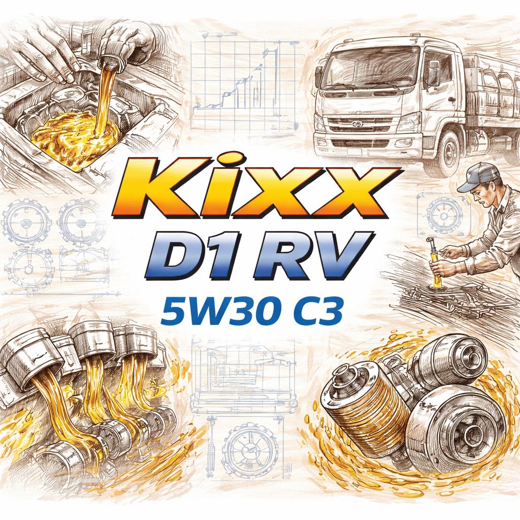Масло моторное KIXX D1 RV 5W30 C3 (FUSO TF) 5 л синтетика фото в интернет-магазине РСТ-Моторс