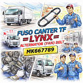 Ремень генератора (вентилятора) Fuso Canter TF =LYNX= (MK667789) фото в интернет-магазине РСТ-Моторс