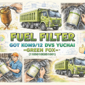 Фильтр топливный ГОТ КОМ9/12 ДВС YUCHAI) =GREEN FOX= (1105010E851001) фото в интернет-магазине РСТ-Моторс