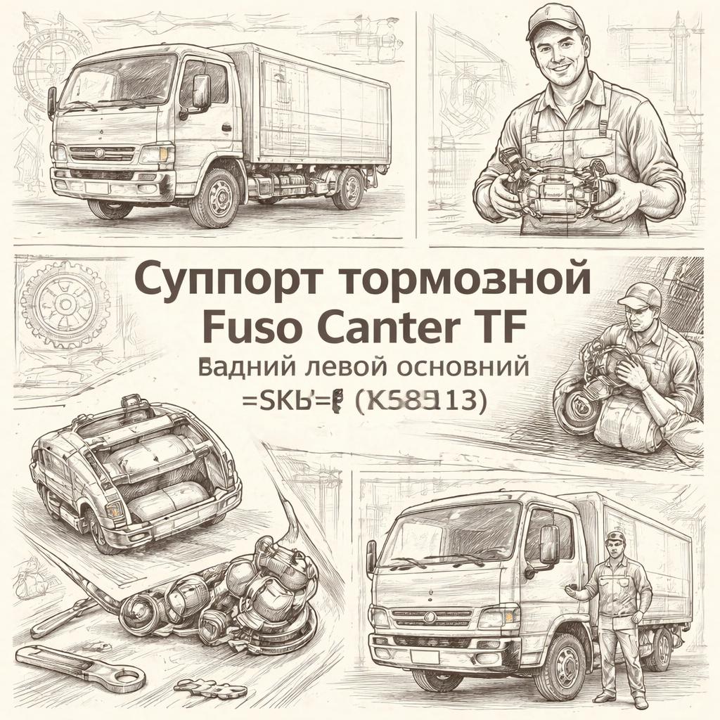 Суппорт тормозной Fuso Canter TF задний левый основной =SKV= (MK585113) фото в интернет-магазине РСТ-Моторс