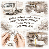 Шайба сливной пробки моста NQR71/75/90/NPR75 =Isuzu Motors= (9095714160) фото в интернет-магазине РСТ-Моторс