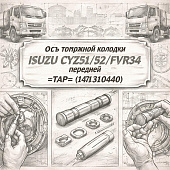 Ось тормозной колодки ISUZU CYZ51/52/FVR34 передней =TAP= (1471310440) фото в интернет-магазине РСТ-Моторс