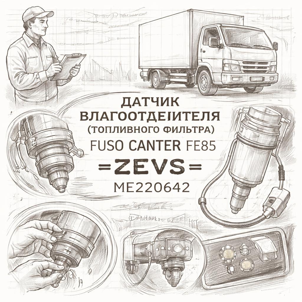 Датчик влагоотделителя (топливного фильтра) Fuso Canter FE85 =ZEVS= (ME220642) фото в интернет-магазине РСТ-Моторс