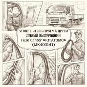 Уплотнитель проема двери левый внутренний Fuso Canter FE85 =KITATOMO= (MK403141) фото в интернет-магазине РСТ-Моторс