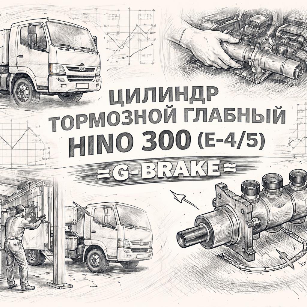 Цилиндр тормозной главный HINO 300 (E-4/5) =G-BRAKE= (4720737170 4720137290) фото в интернет-магазине РСТ-Моторс