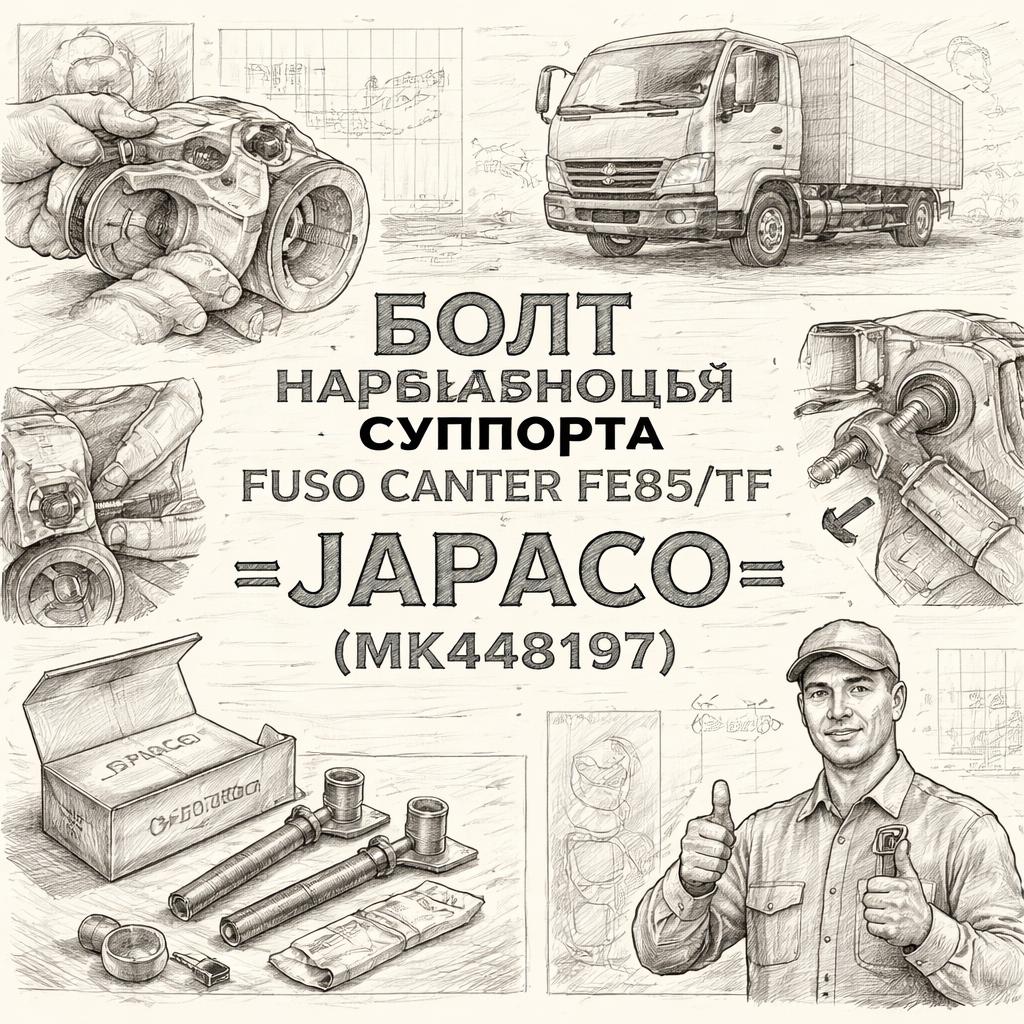 Болт направляющей суппорта Fuso Canter FE85/TF =JAPACO= (MK448197) фото в интернет-магазине РСТ-Моторс