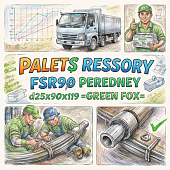 Палец рессоры FSR90 передней передний d25x90x119 =GREEN FOX= (8980603350) фото в интернет-магазине РСТ-Моторс