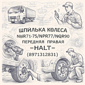Шпилька колеса NQR71/75/NPR75/NQR90 передняя правая =HALT= (8971312831) фото в интернет-магазине РСТ-Моторс