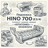 Подножка HINO 700 (E3/4) (корпус) нижняя правая =KITATOMO= (S51Q1E0212) фото в интернет-магазине РСТ-Моторс