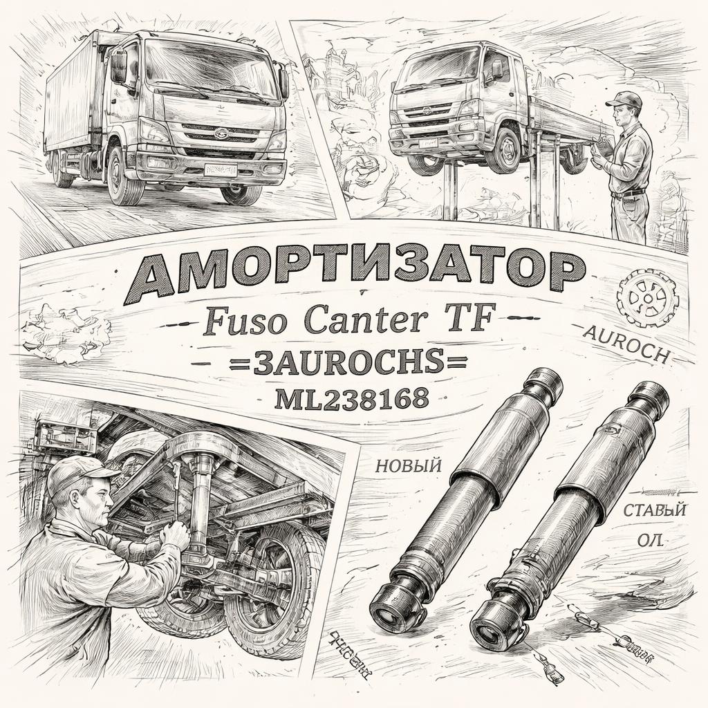 Амортизатор Fuso Canter TF задний =AUROCHS= (ML238168) фото в интернет-магазине РСТ-Моторс