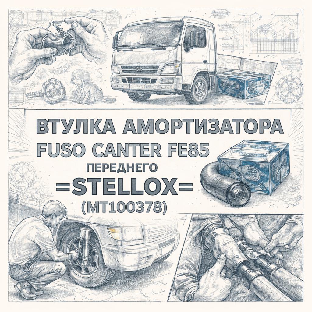 Втулка амортизатора Fuso Canter FE85 переднего =STELLOX= (MT100378) фото в интернет-магазине РСТ-Моторс
