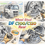 Шпилька колеса DF С100/С120(T/S/M/N/L) (C3.8) задняя =Dongfeng Motor= (3104051RD02C) фото в интернет-магазине РСТ-Моторс
