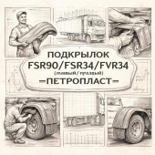 Подкрылок FSR90/FSR34/FVR34 ( левый/правый ) задний =ПЕТРОПЛАСТ= (PPL60503118) фото в интернет-магазине РСТ-Моторс