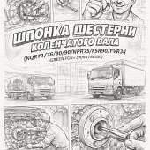 Шпонка шестерни коленчатого вала NQR71/75/90/NPR75/FSR90/FVR34 =GREEN FOX= (9098786260) фото в интернет-магазине РСТ-Моторс