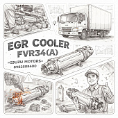 Охладитель EGR FVR34 (A) (первый) в сборе =Isuzu Motors= (8982508600) фото в интернет-магазине РСТ-Моторс