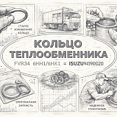 Кольцо теплообменника FVR34 6HH1/6HK1 =Isuzu Motors= (8943990020) фото в интернет-магазине РСТ-Моторс