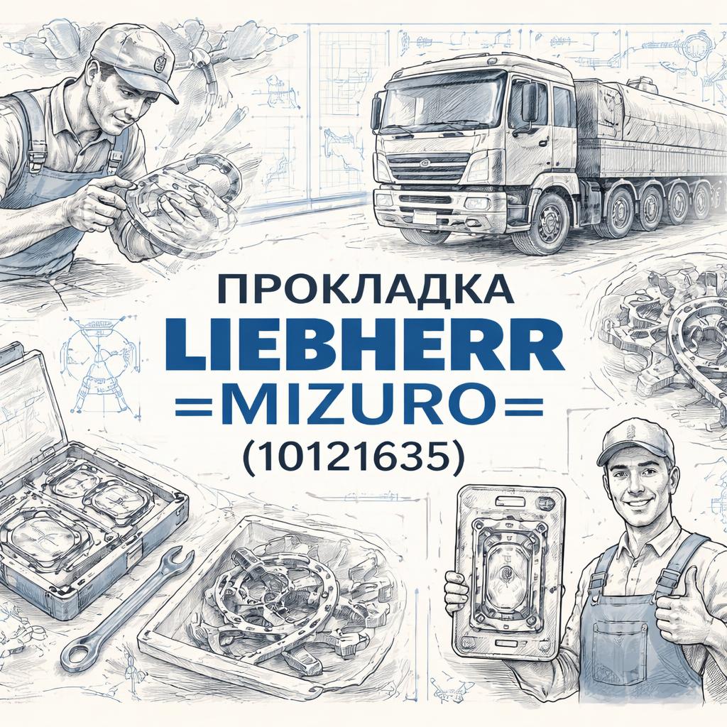 Прокладка LIEBHERR =MIZURO= (10121635) фото в интернет-магазине РСТ-Моторс