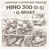 Цилиндр сцепления главный HINO 300 (Е-5) =G-BRAKE= (3140137011 3140136060 3140136061 3140136062) фото в интернет-магазине РСТ-Моторс