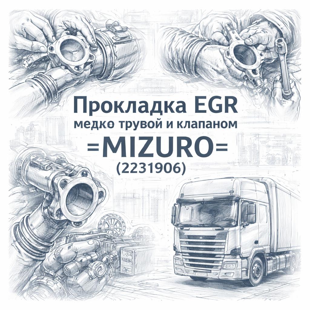 Прокладка EGR между трубой и клапаном Scania =MIZURO= (2231906) фото в интернет-магазине РСТ-Моторс