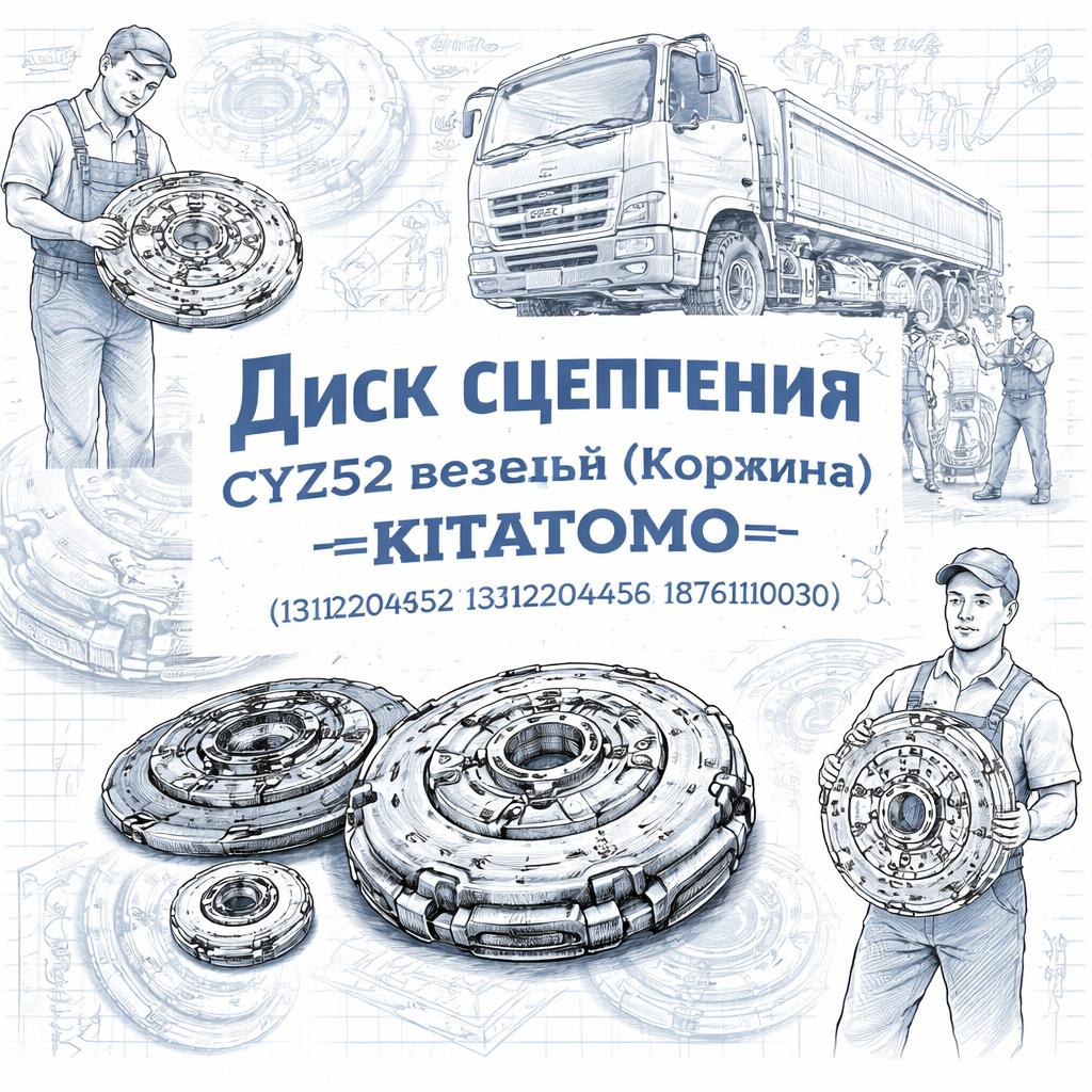 Диск сцепления CYZ52 ведущий (Корзина) =KITATOMO= (1312204452 1312204630 1876110030) фото в интернет-магазине РСТ-Моторс