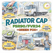 Крышка радиатора FSR90/FVR34 =GREEN FOX= (8982125410) фото в интернет-магазине РСТ-Моторс