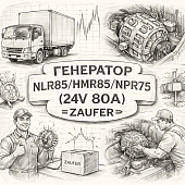 Генератор NLR85/NMR85/NPR75 (All) (24V 80A) =ZAUFER= (8980298892 8980298922 8984819050) фото в интернет-магазине РСТ-Моторс