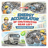 Энергоаккумулятор DF C80/C100/C120(все) задний левый =Dongfeng Motor= (3530010RD04R) фото в интернет-магазине РСТ-Моторс