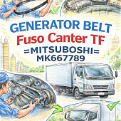 Ремень генератора (вентилятора) Fuso Canter TF =MITSUBOSHI= (MK667789) фото в интернет-магазине РСТ-Моторс