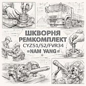 Шкворня ремкомплект CYZ51/52/FVR34 =NAM YANG= (1878313492 1878313493 1878311117) фото в интернет-магазине РСТ-Моторс