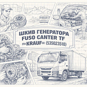 Шкив генератора Fuso Canter TF =KRAUF= (535023510) фото в интернет-магазине РСТ-Моторс