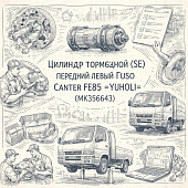 Цилиндр тормозной (SE) передний левый Fuso Canter FE85 =YUHOLI= (MK356643) фото в интернет-магазине РСТ-Моторс