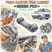 Серьга рессоры Fuso Canter FE85 задней =GREEN FOX= (MC406262 MC406261) фото в интернет-магазине РСТ-Моторс