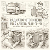 Радиатор отопителя Fuso Canter FE85 (E-4) =GSPARTS= (MK582997) фото в интернет-магазине РСТ-Моторс