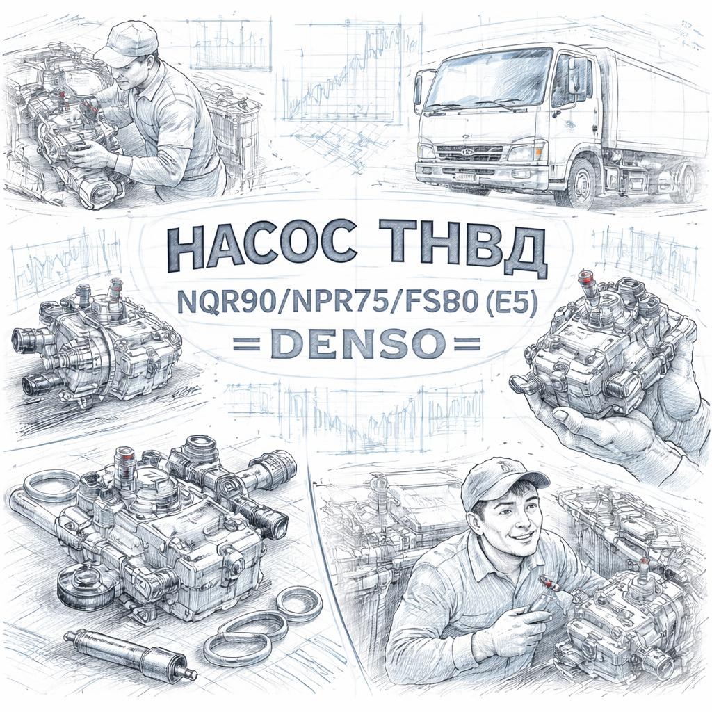 Насос ТНВД NQR90/NPR75/FSR90 (E5) =DENSO= (8981680061 8981680060) фото в интернет-магазине РСТ-Моторс