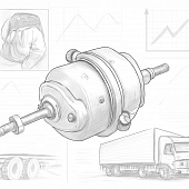 Энергоаккумулятор тормозной CYZ52 задней/средней оси левый =TAP= (1874121010) фото в интернет-магазине РСТ-Моторс