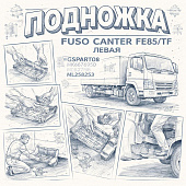 Подножка Fuso Canter FE85/TF левая =GSPARTS= (MK486008 MK676950 ML258253) фото в интернет-магазине РСТ-Моторс