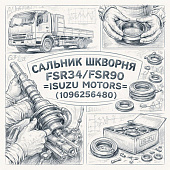 Сальник шкворня FSR34/FSR90 =Isuzu Motors= (1096256480) фото в интернет-магазине РСТ-Моторс