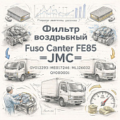 Фильтр воздушный Fuso Canter FE85 =JMC= (QY012293 ME017246 ML126032 QY000001) фото в интернет-магазине РСТ-Моторс