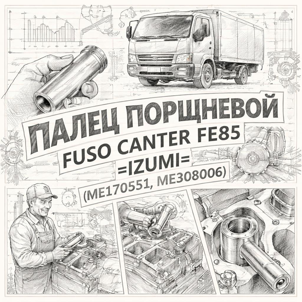 Палец поршневой Fuso Canter FE85 =IZUMI= (ME170531 ME308006) фото в интернет-магазине РСТ-Моторс