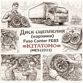 Диск сцепления (корзина) Fuso Canter FE85 =KITATOMO= (ME512211) фото в интернет-магазине РСТ-Моторс