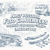Лист рессоры Fuso Canter FE85 задний коренной =SKV= (MK305770) фото в интернет-магазине РСТ-Моторс