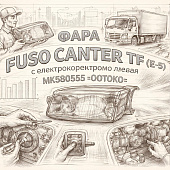Фара Fuso Canter TF (E-5) с электрокорректором левая =OOTOKO= (MK580555) фото в интернет-магазине РСТ-Моторс