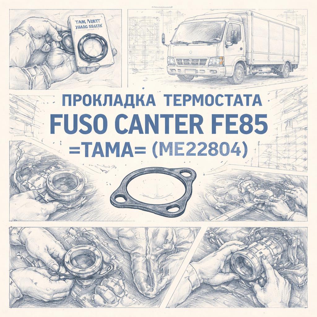 Прокладка термостата Fuso Canter FE85 =TAMA= (ME222804) фото в интернет-магазине РСТ-Моторс