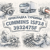 Прокладка турбины (к коллектору) CUMMINS ISF3.8 N75/80/90/120/КОМ9/12 =MIZURO= (3932475F) фото в интернет-магазине РСТ-Моторс