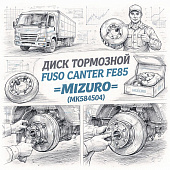 Диск тормозной Fuso Canter FE85 задний =MIZURO= (MK584504) фото в интернет-магазине РСТ-Моторс