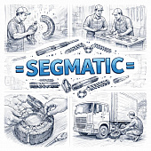 Ремкомплект тормозных колодок =SEGMATIC= фото в интернет-магазине РСТ-Моторс