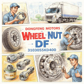 Гайка колеса DF =Dongfeng Motors= (3103055kd400) фото в интернет-магазине РСТ-Моторс