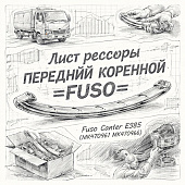 Лист рессоры Fuso Canter FE85 передний коренной =FUSO= (MK470961 MK470966 ) фото в интернет-магазине РСТ-Моторс