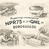 Радиатор охлаждения NPR75 (Е-3) =QML= (8980466630) фото в интернет-магазине РСТ-Моторс
