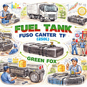 Бак топливный Fuso Canter TF (250 л) =GREEN FOX= (MK621416) фото в интернет-магазине РСТ-Моторс